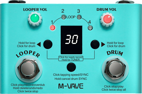 M-VAVE Looper Drum guitar pedal